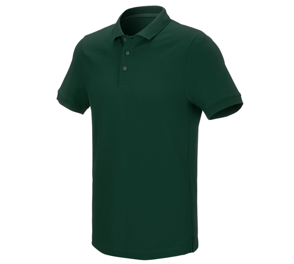 Maglie | Pullover | Camicie: e.s. polo in piqué cotton stretch + verde