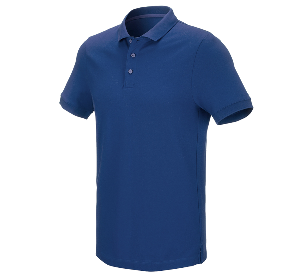 Maglie | Pullover | Camicie: e.s. polo in piqué cotton stretch + blu alcalino