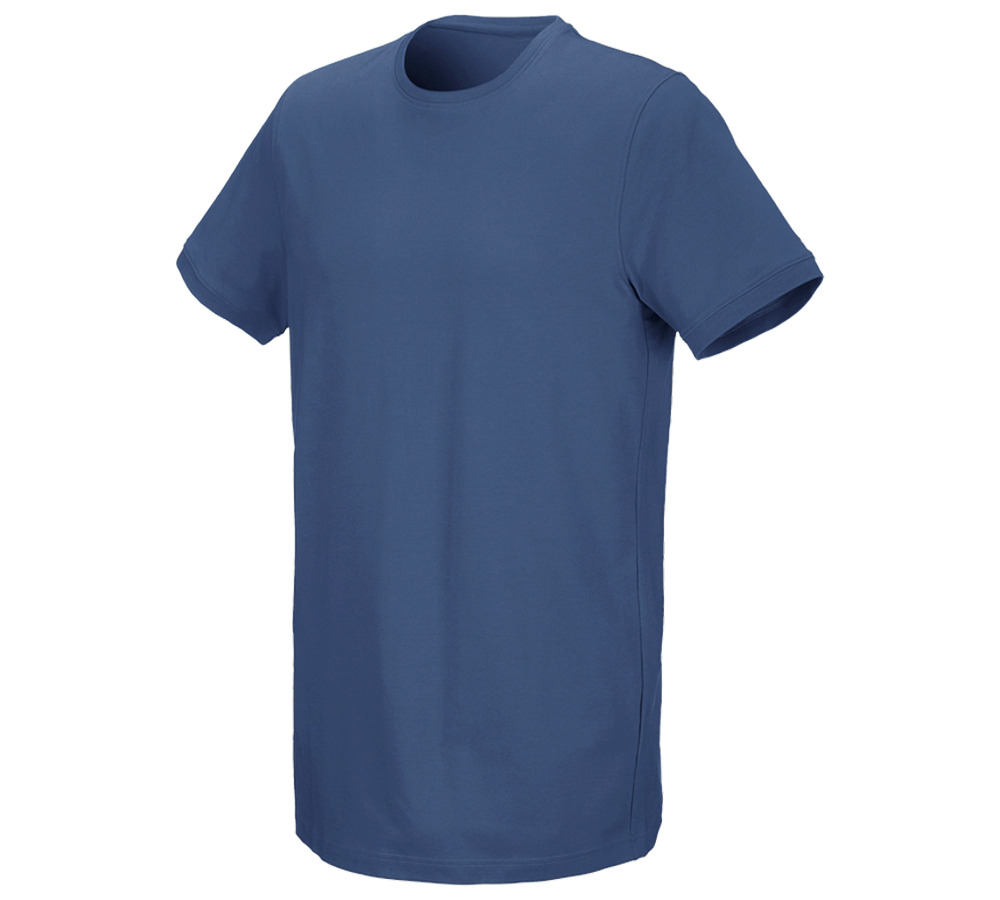 Installatori / Idraulici: e.s. t-shirt cotton stretch, long fit + cobalto
