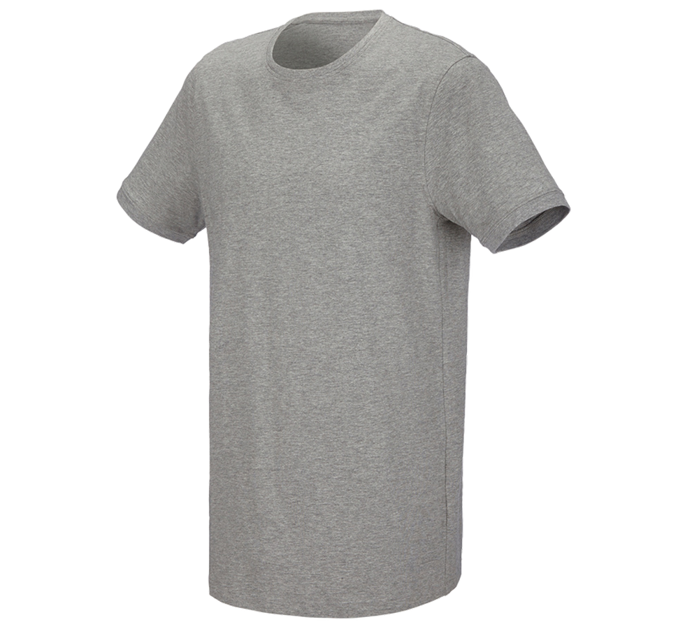 Temi: e.s. t-shirt cotton stretch, long fit + grigio sfumato