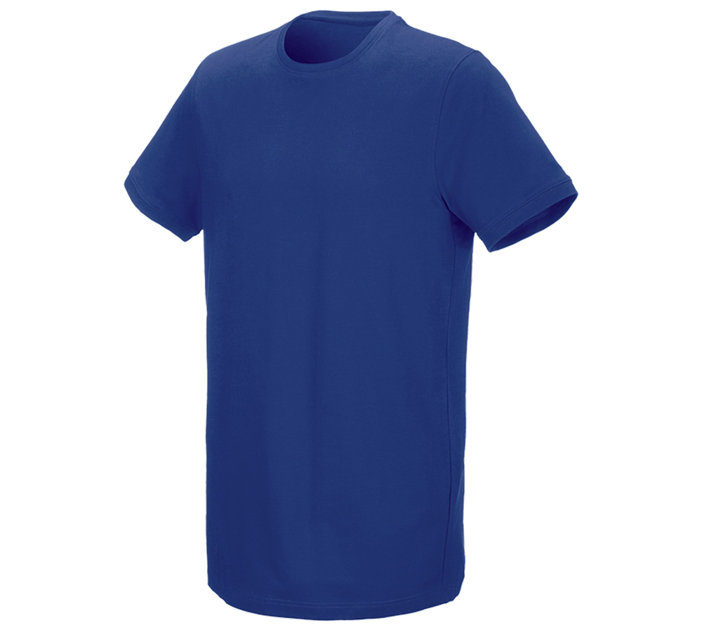 Temi: e.s. t-shirt cotton stretch, long fit + blu reale