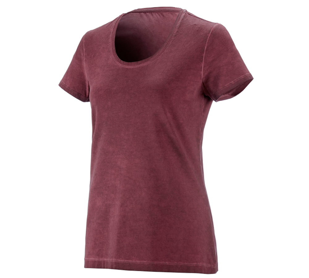 Maglie | Pullover | Bluse: e.s. t-shirt vintage cotton stretch, donna + rubino vintage