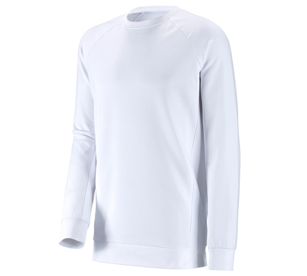 Maglie | Pullover | Camicie: e.s. felpa cotton stretch, long fit + bianco