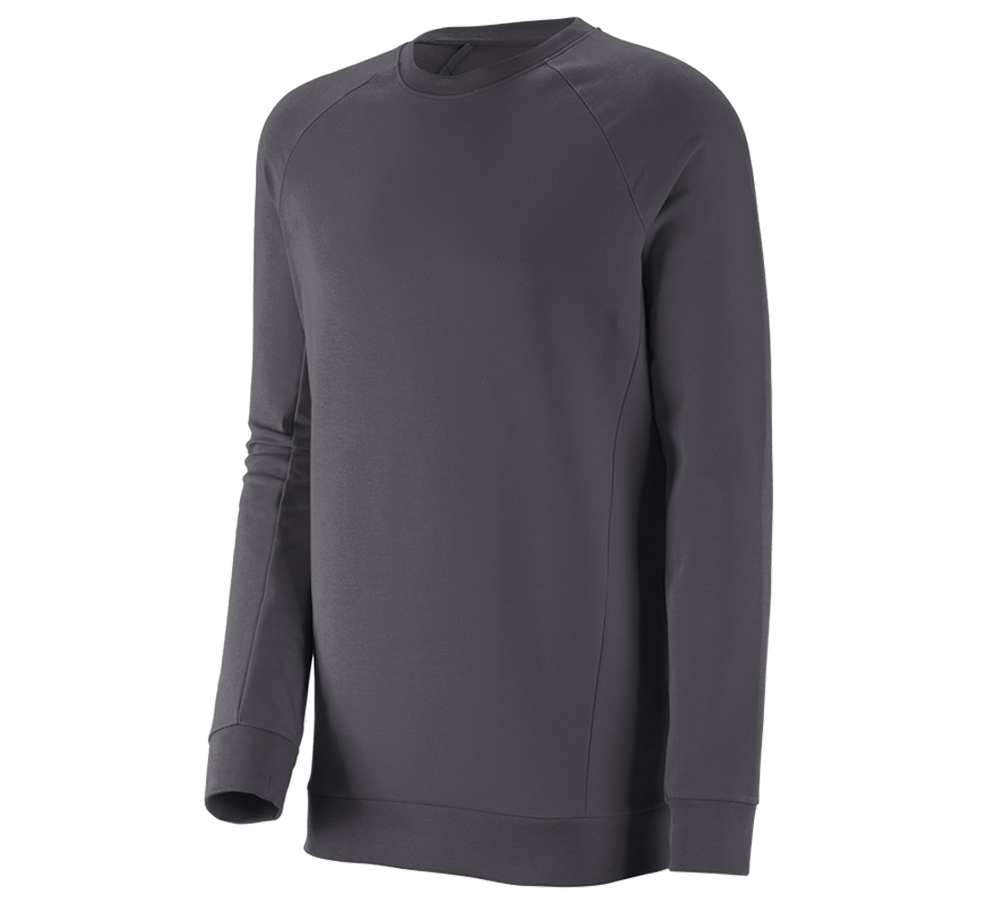 Maglie | Pullover | Camicie: e.s. felpa cotton stretch, long fit + antracite 
