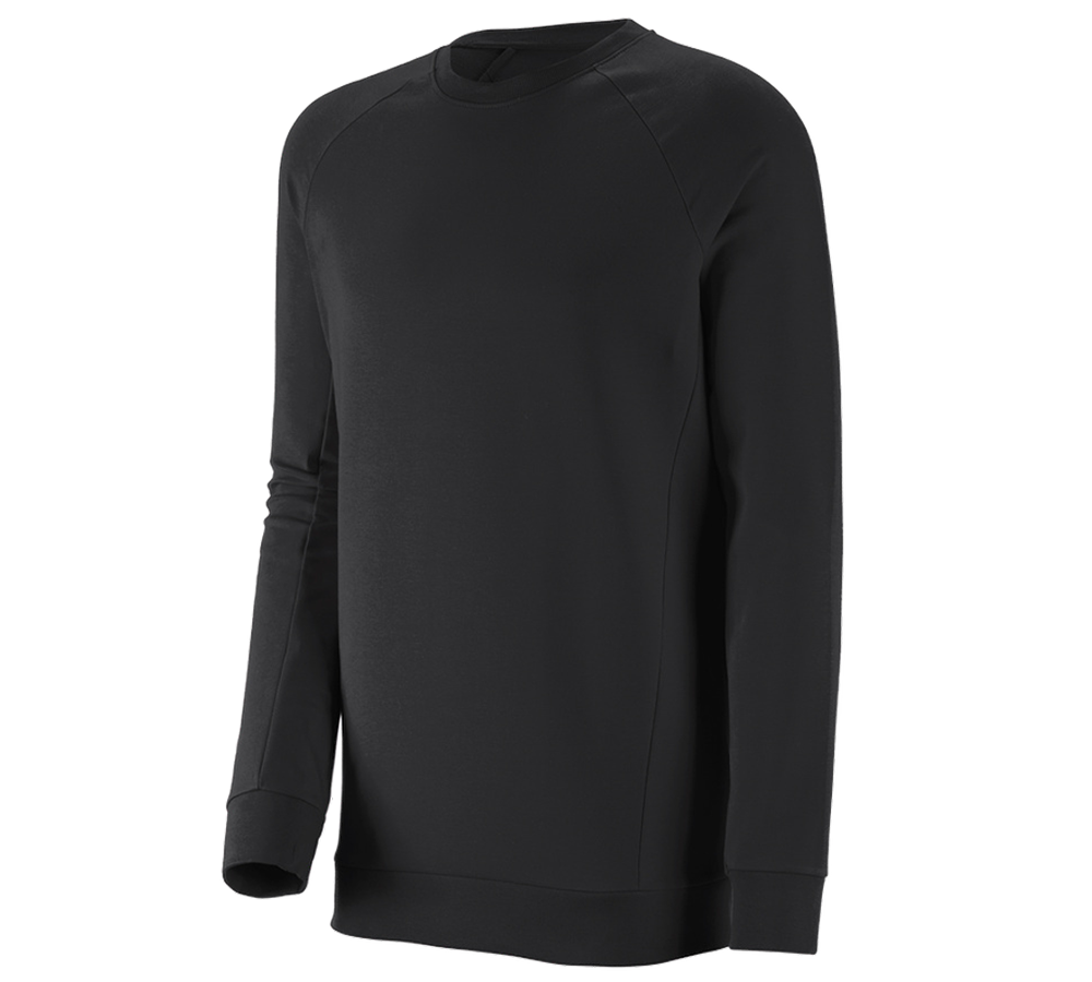 Maglie | Pullover | Camicie: e.s. felpa cotton stretch, long fit + nero