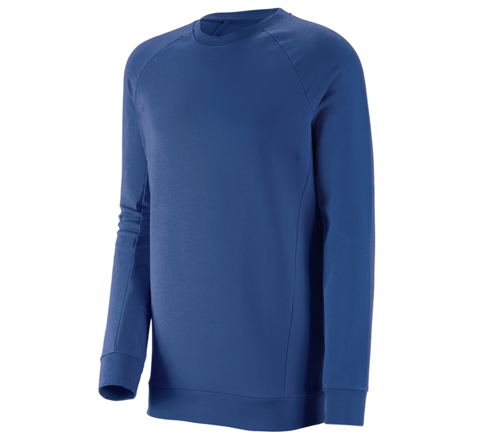 Maglie | Pullover | Camicie: e.s. felpa cotton stretch, long fit + blu alcalino