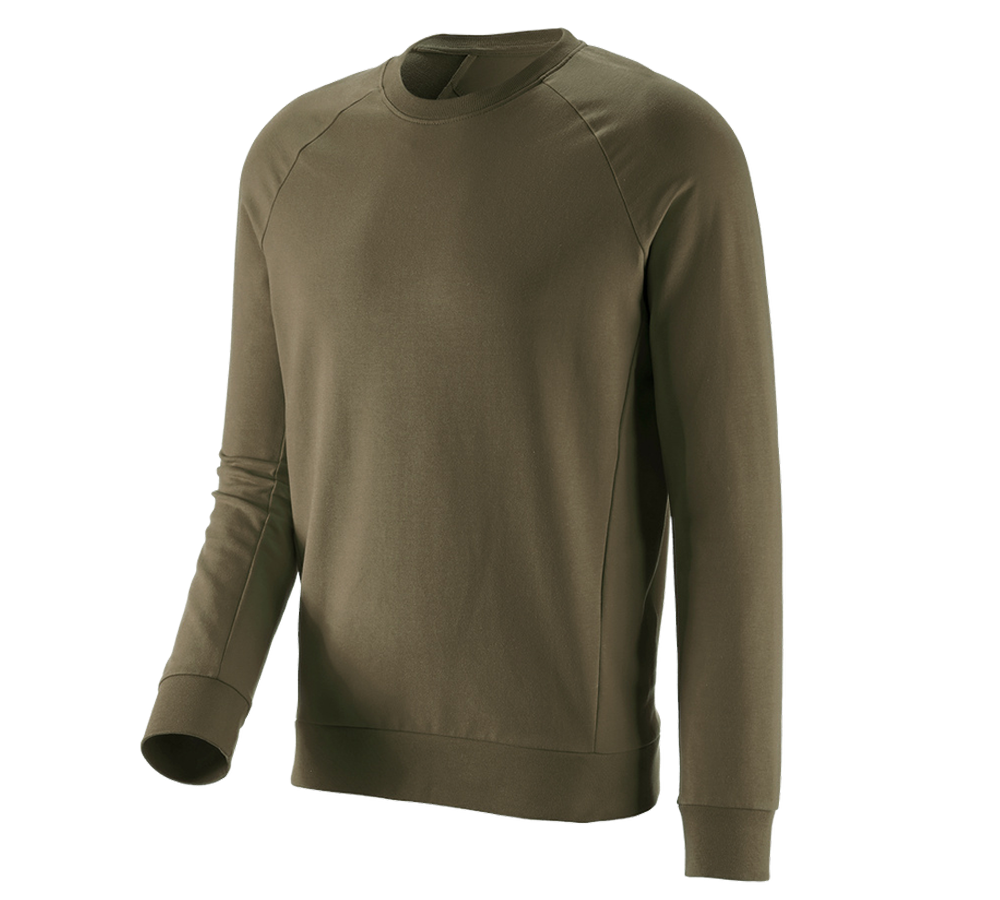 Maglie | Pullover | Camicie: e.s. felpa cotton stretch + verde fango