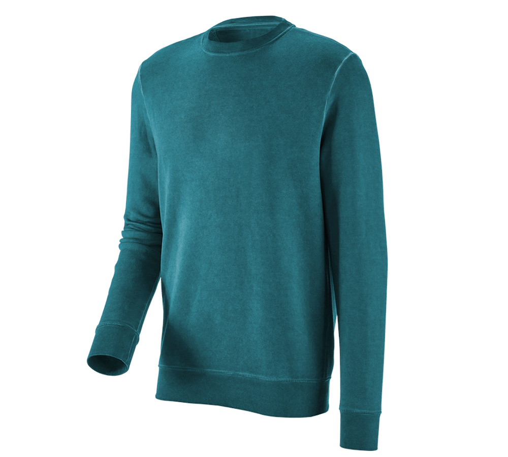 Maglie | Pullover | Camicie: e.s. felpa vintage poly cotton + ciano scuro vintage