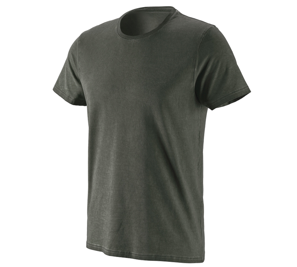 Maglie | Pullover | Camicie: e.s. t-shirt vintage cotton stretch + verde mimetico vintage