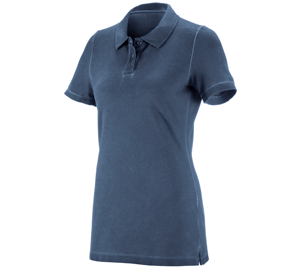 Maglie | Pullover | Bluse: e.s. polo vintage cotton stretch, donna + blu antico vintage