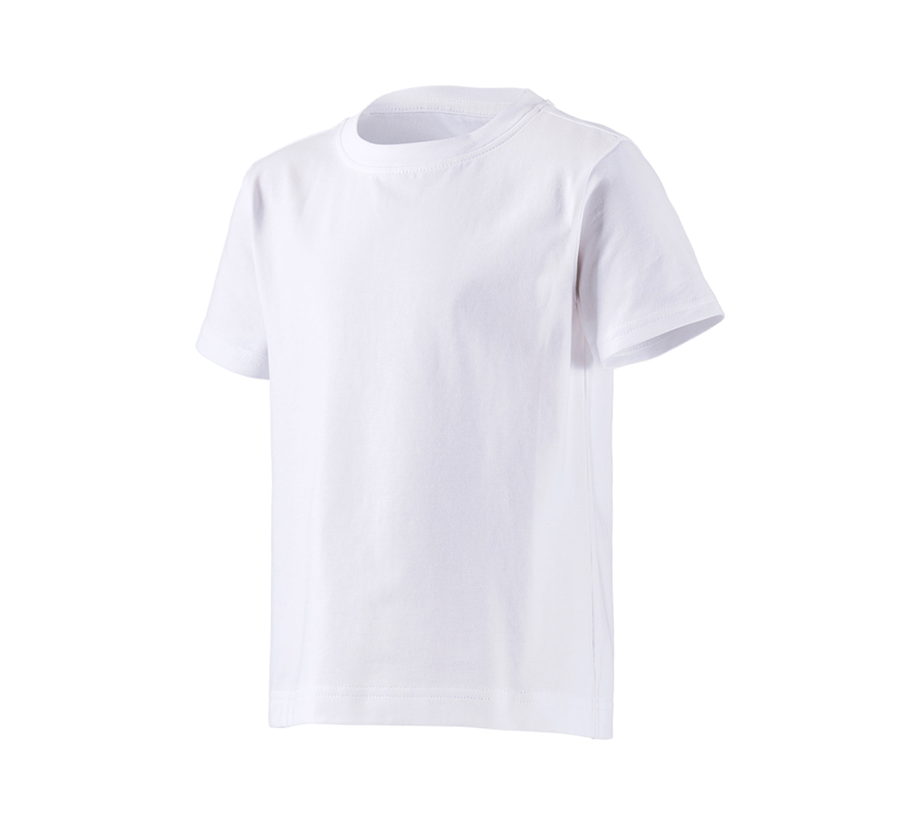 Temi: e.s. t-shirt cotton stretch, bambino + bianco