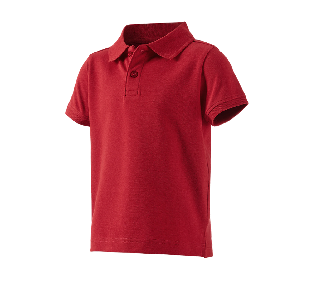 Maglie | Pullover | T-Shirt: e.s. polo cotton stretch, bambino + rosso fuoco