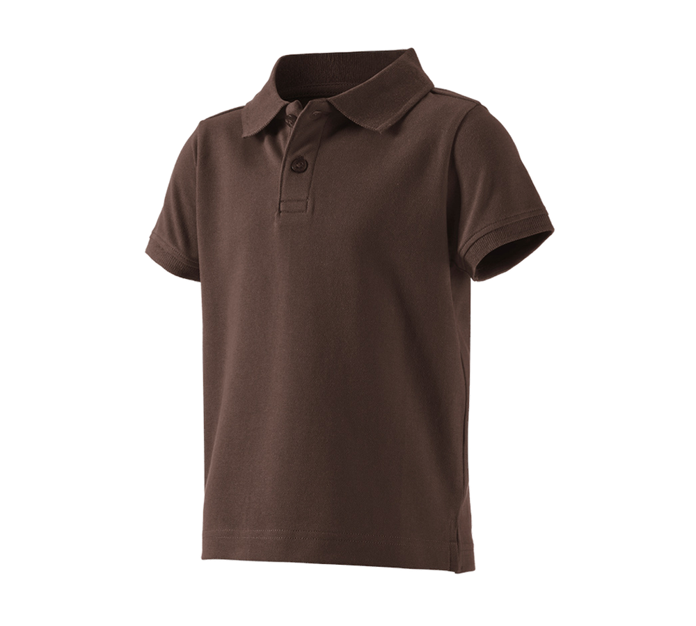 Maglie | Pullover | T-Shirt: e.s. polo cotton stretch, bambino + castagna