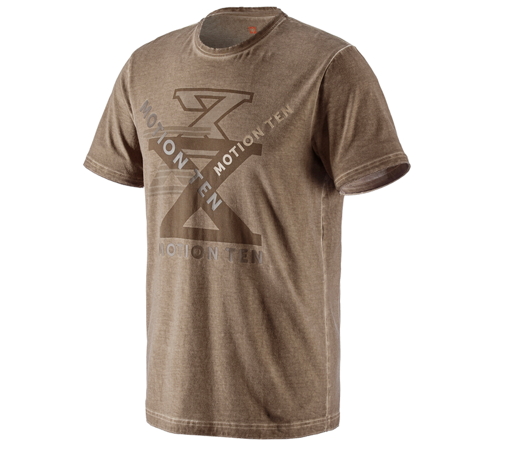 Maglie | Pullover | Camicie: T-shirt e.s.motion ten + marrone cenere vintage