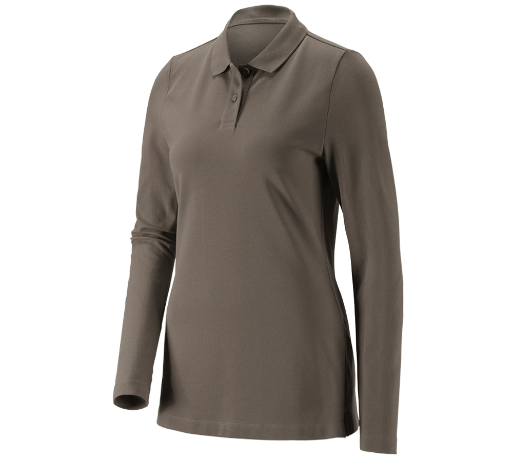 Maglie | Pullover | Bluse: e.s. polo in piqué longsleeve cotton stretch,donna + pietra