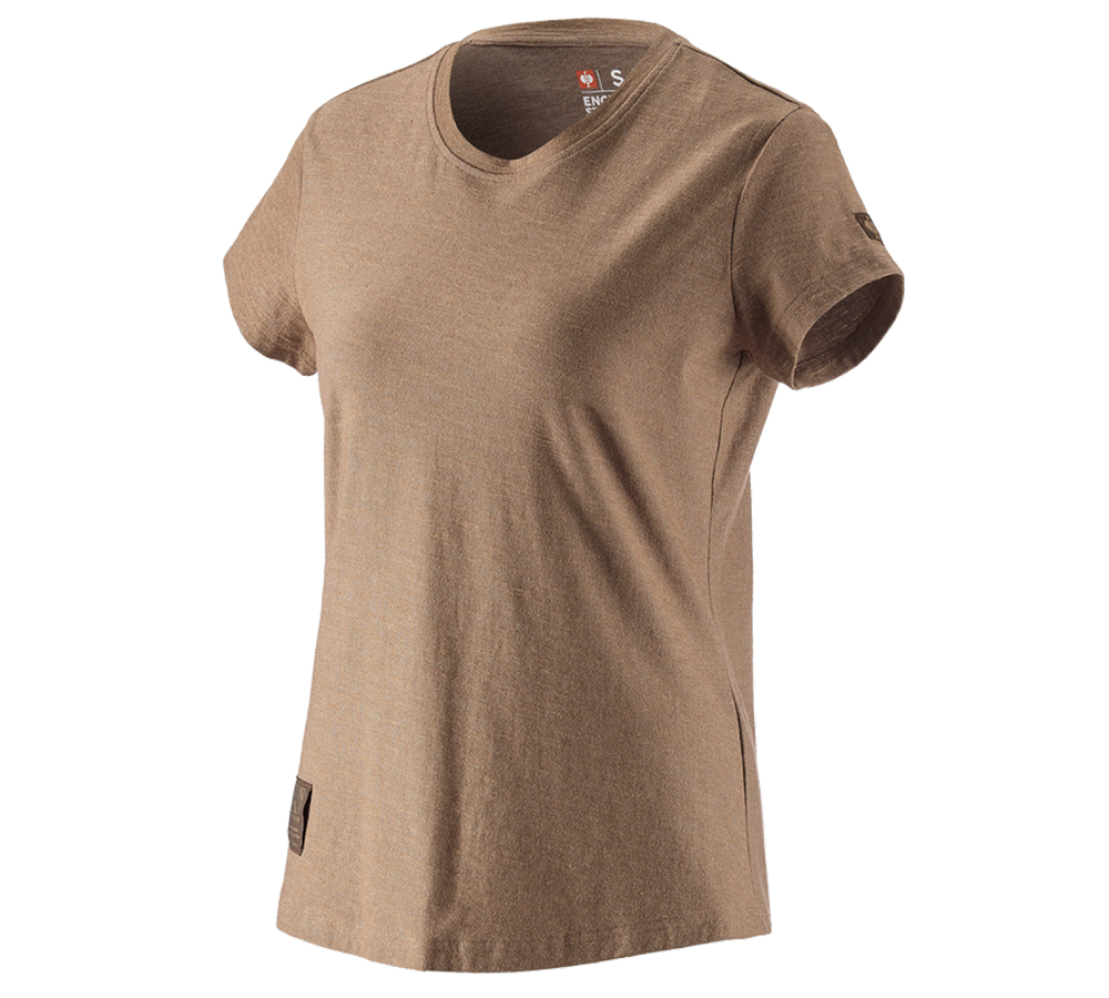 Maglie | Pullover | Bluse: T-shirt e.s.vintage, donna + seppia melange