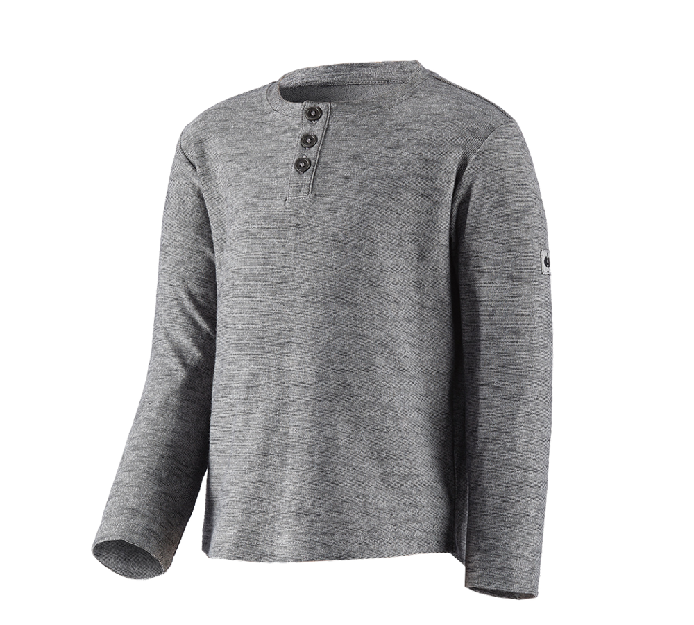 Maglie | Pullover | T-Shirt: Longsleeve e.s.vintage, bambino + nero melange