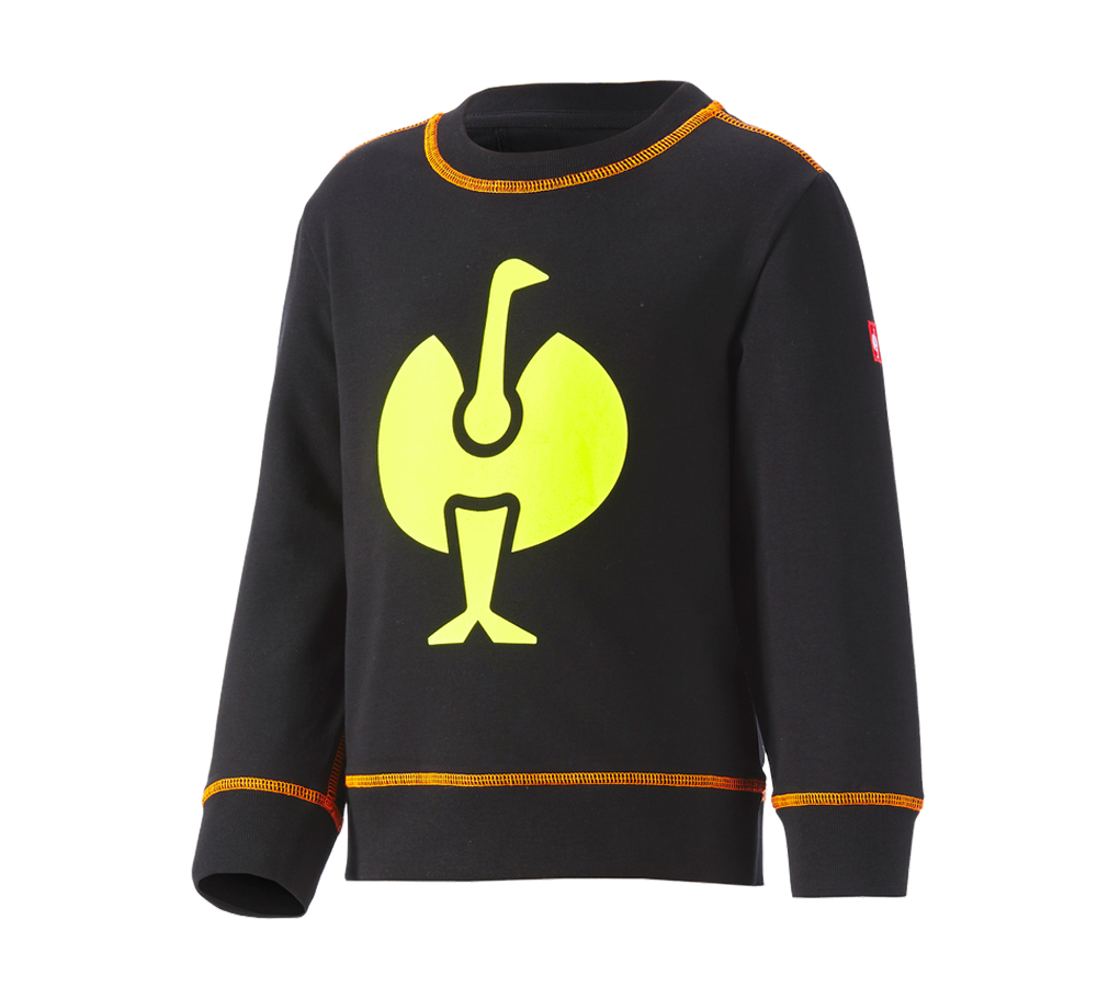 Maglie | Pullover | T-Shirt: Felpa e.s.motion 2020, bambino + nero/giallo fluo/arancio fluo