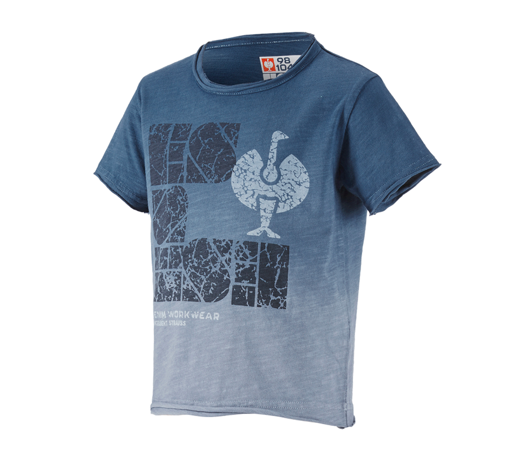 Maglie | Pullover | T-Shirt: e.s. t-shirt denim workwear, bambino + blu antico vintage