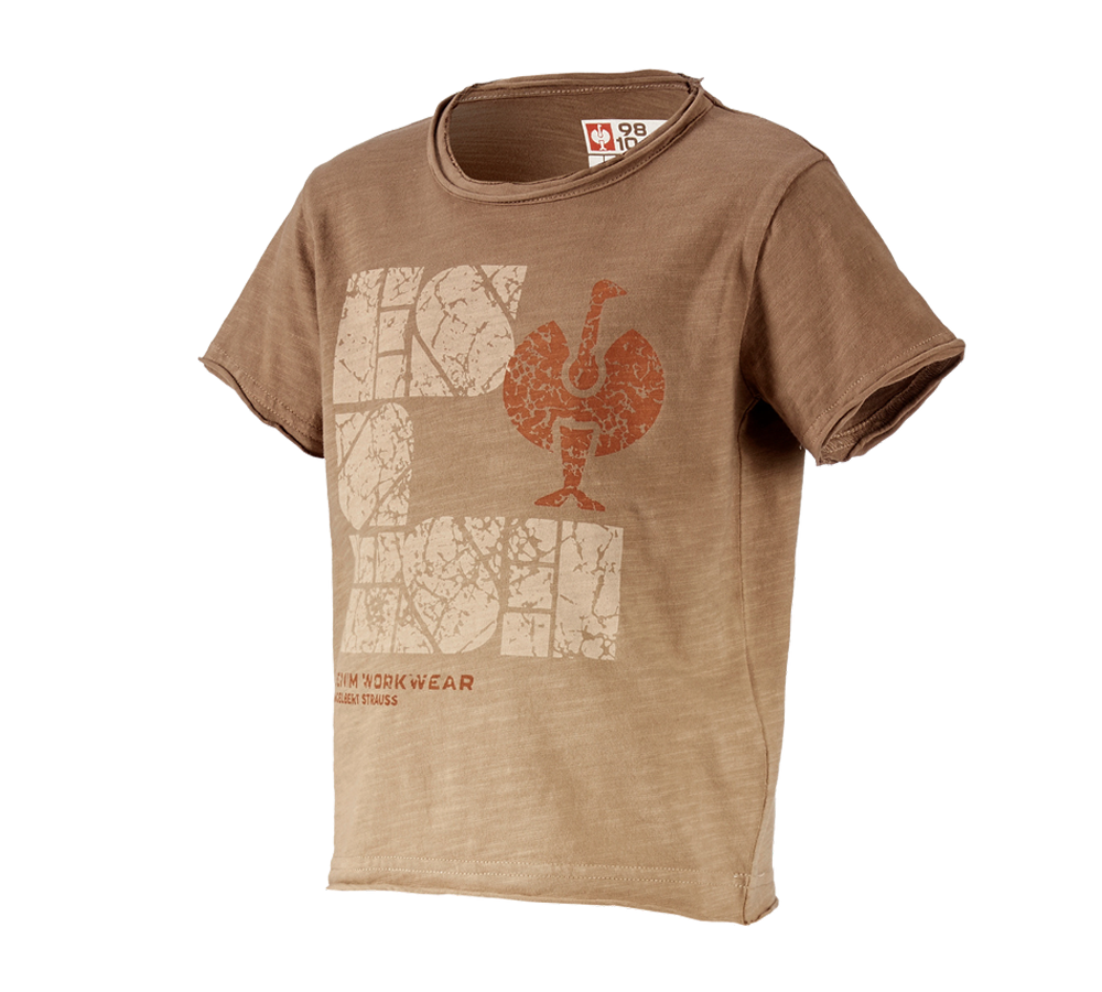 Maglie | Pullover | T-Shirt: e.s. t-shirt denim workwear, bambino + marrone chiaro vintage