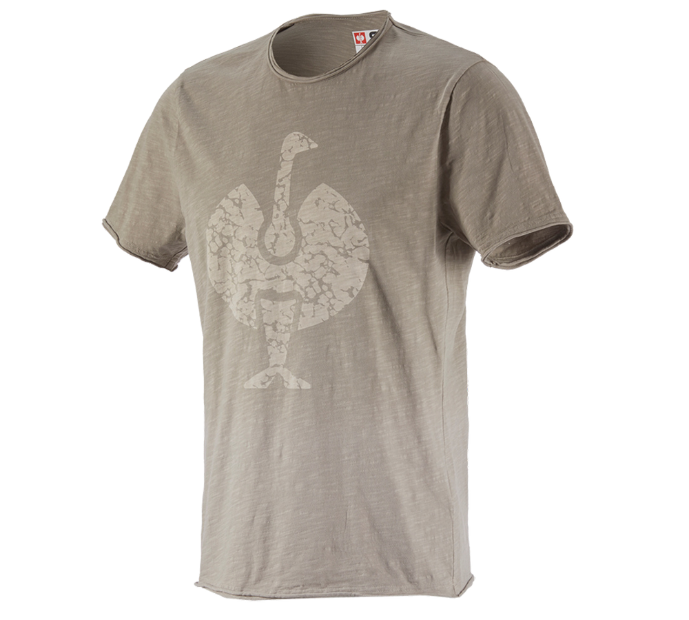 Maglie | Pullover | Camicie: e.s. t-shirt workwear ostrich + tortora vintage
