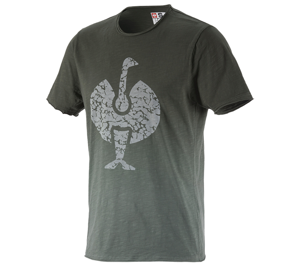 Shirts & Co.: e.s. T-Shirt workwear ostrich + tarngrün vintage