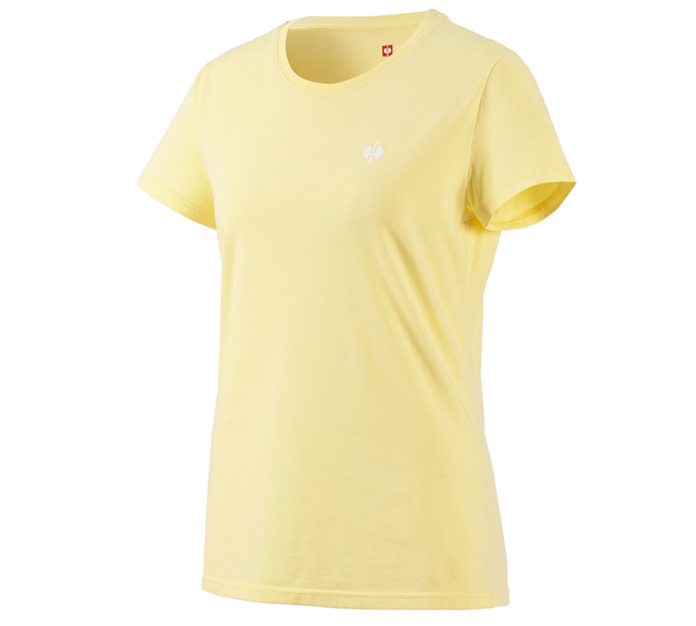 Maglie | Pullover | Bluse: T-shirt e.s.motion ten pure, donna + giallo chiaro vintage