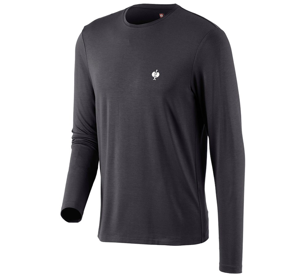 Maglie | Pullover | Camicie: Longsleeve in modal e.s.concrete + nero