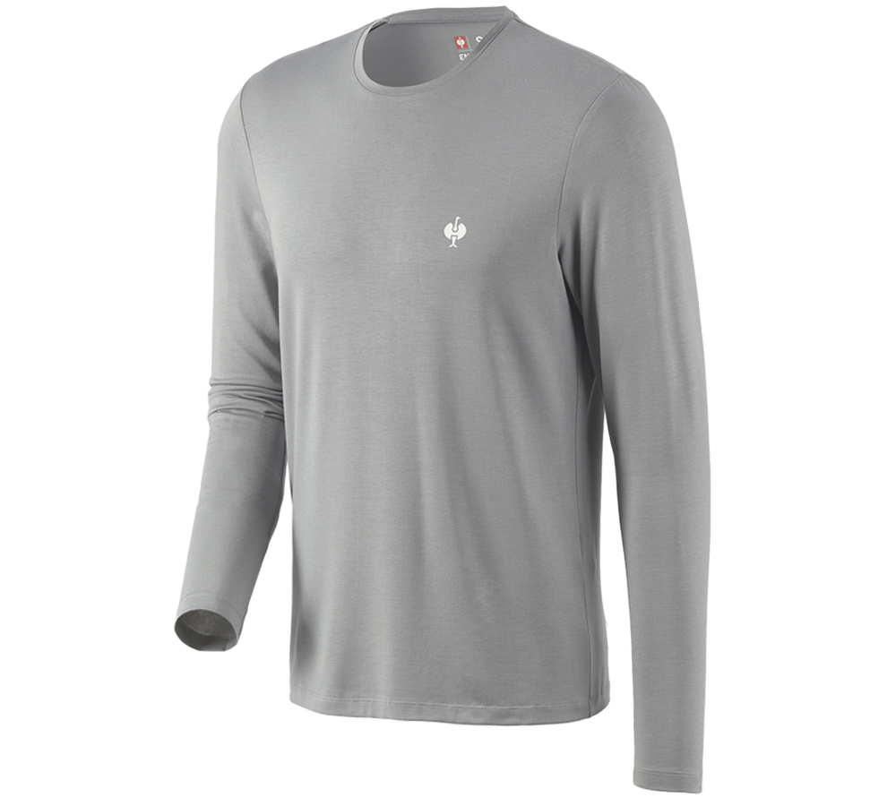 Maglie | Pullover | Camicie: Longsleeve in modal e.s.concrete + grigio perla