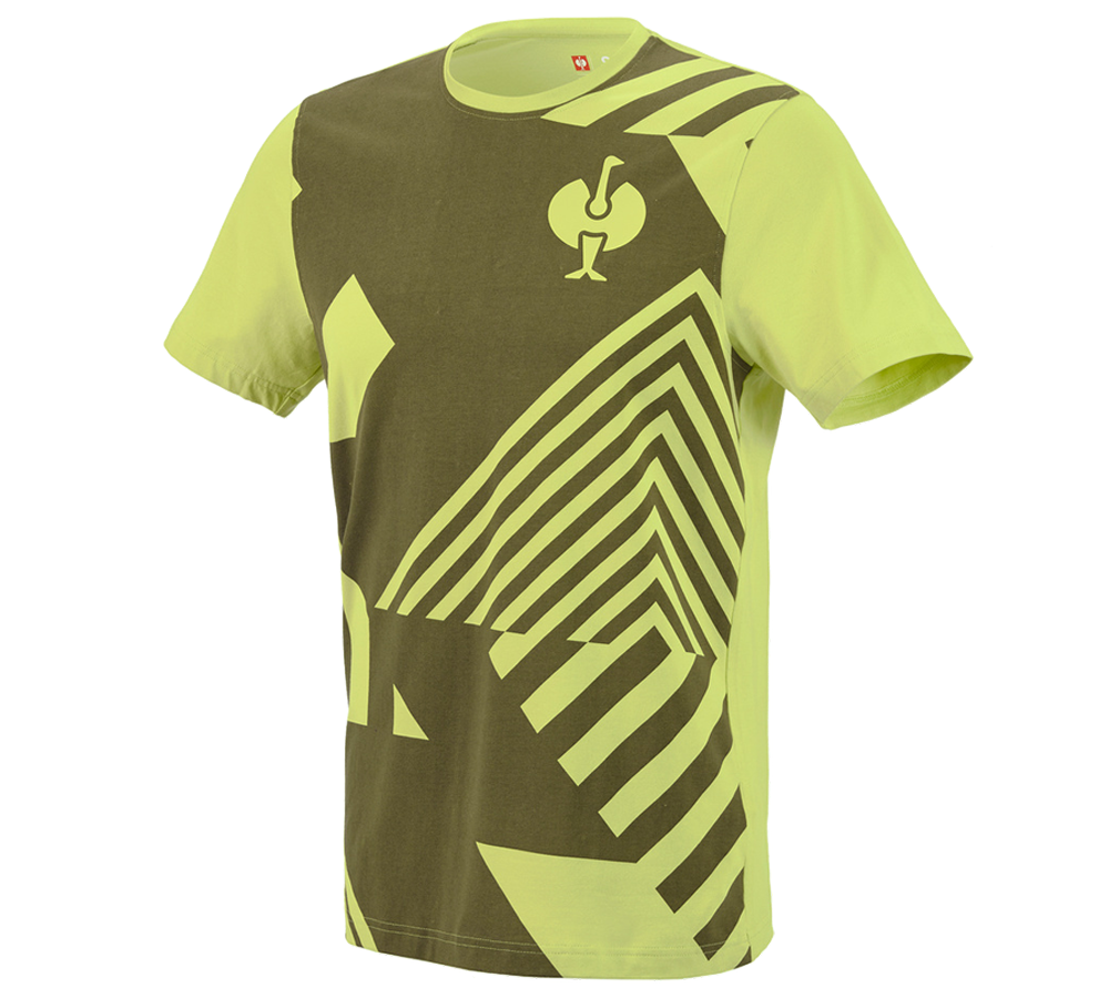 Temi: T-shirt e.s.trail graphic + verde ginepro/verde lime