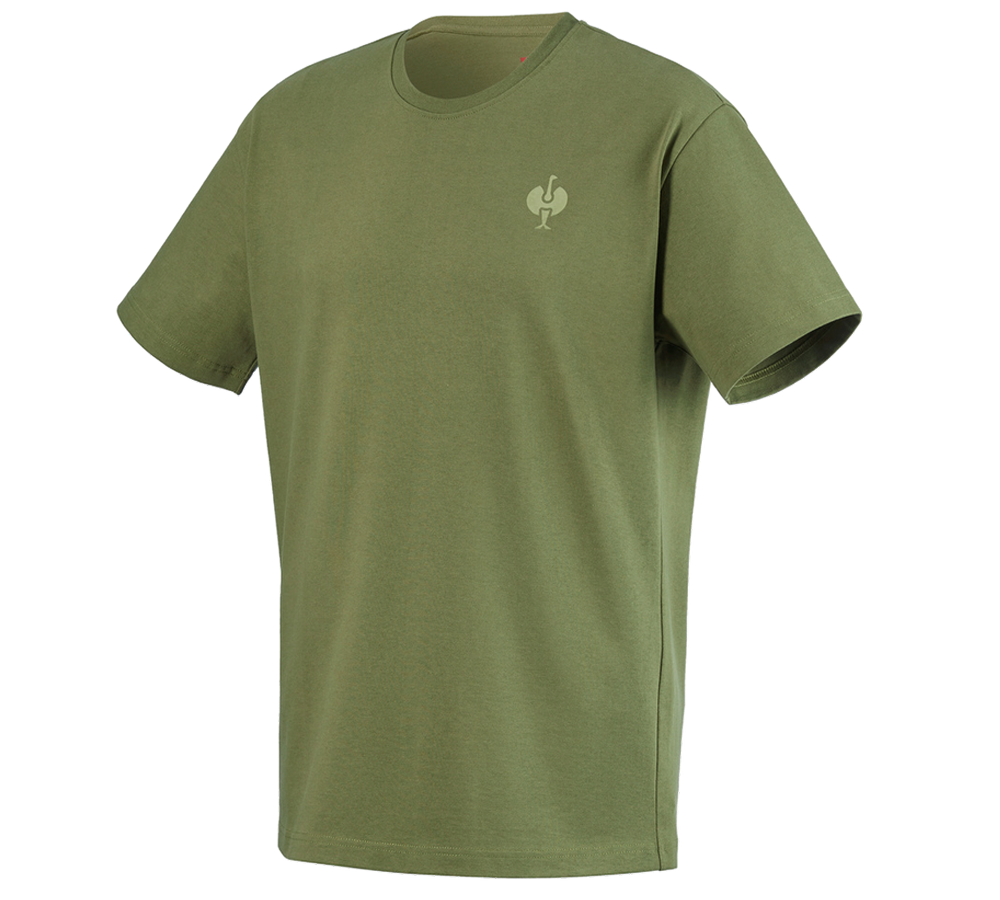 Maglie | Pullover | Camicie: T-shirt heavy e.s.iconic + verde montagna