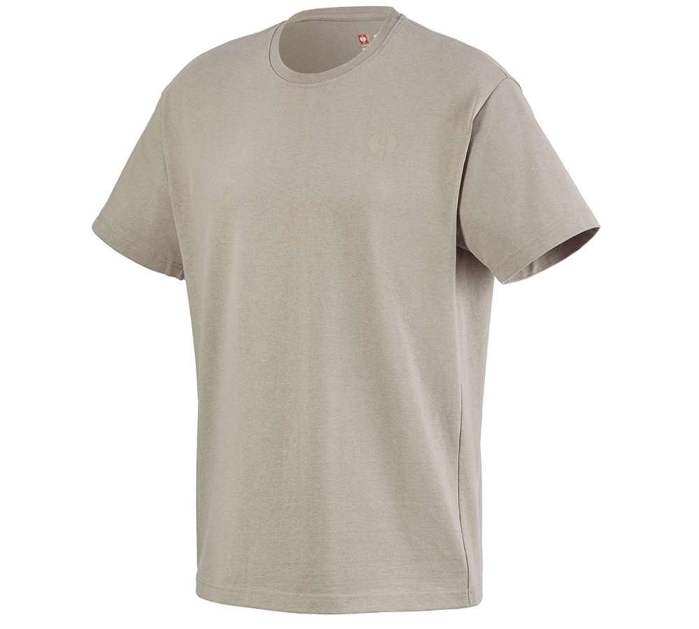 Maglie | Pullover | Camicie: T-shirt heavy e.s.iconic + grigio delfino