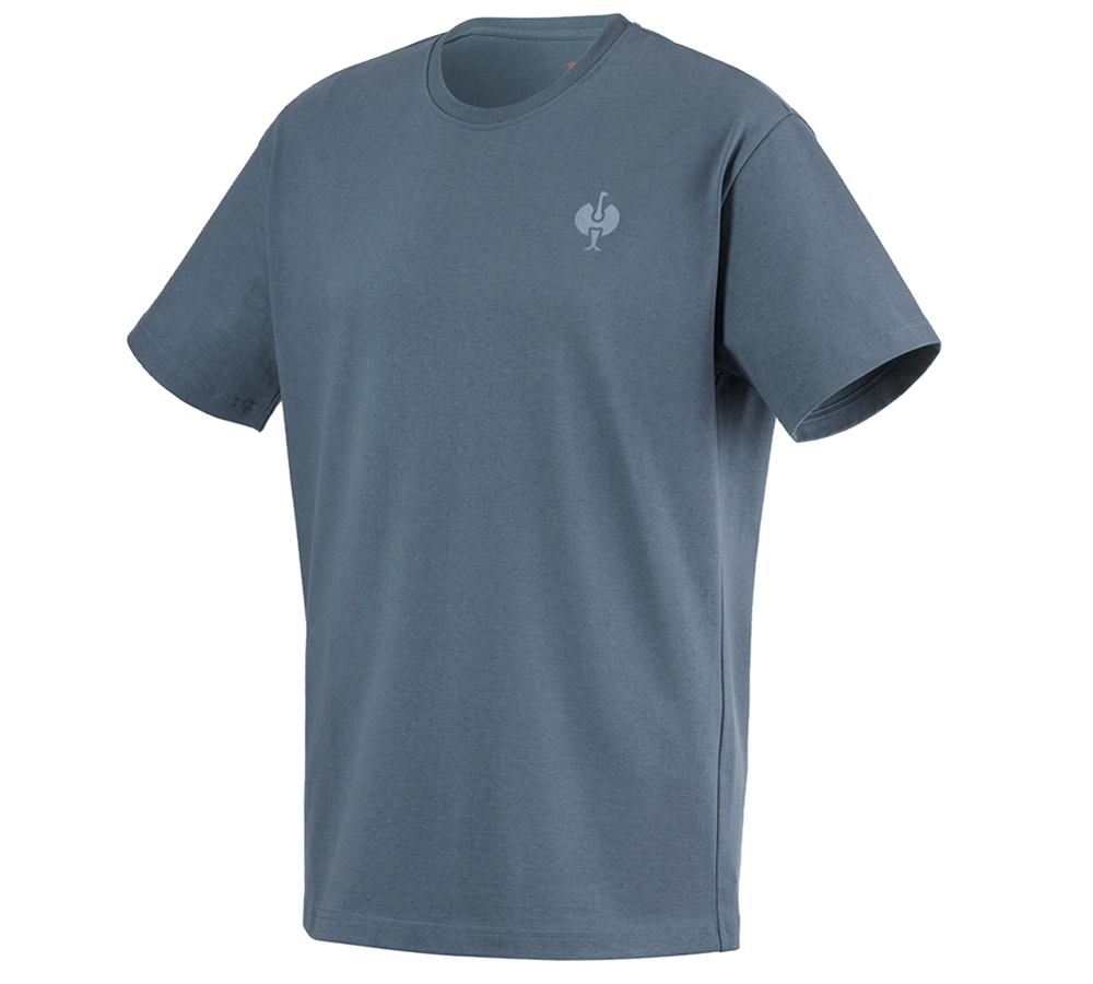 Maglie | Pullover | Camicie: T-shirt heavy e.s.iconic + blu ossido