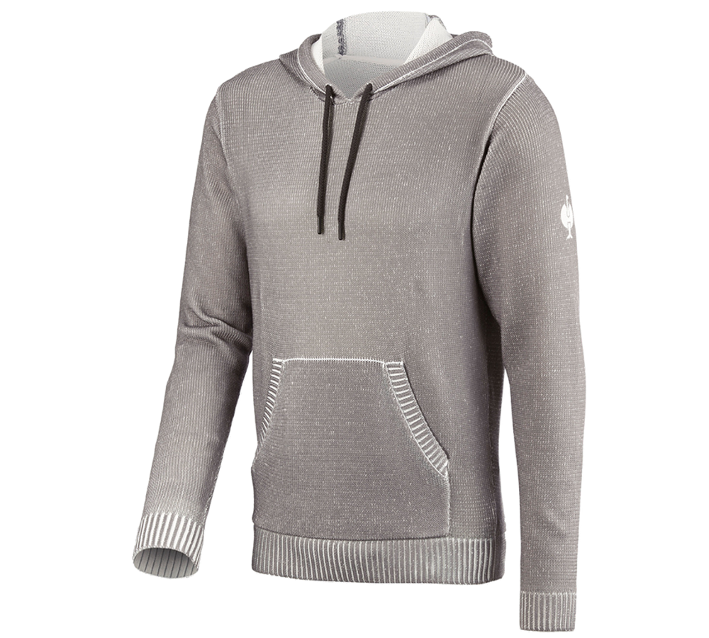 Maglie | Pullover | Camicie: Hoody in maglia e.s.iconic + grigio delfino