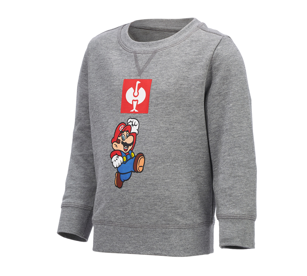 Maglie | Pullover | T-Shirt: Felpa Super Mario, bambino + grigio sfumato