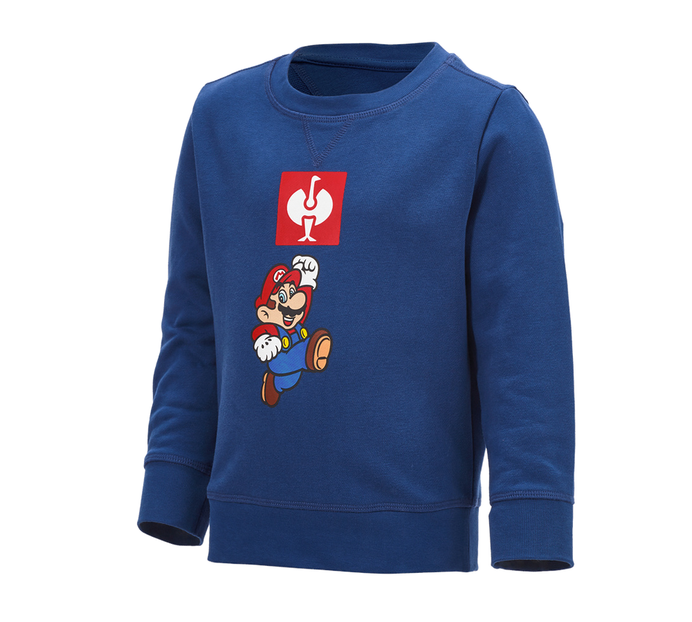 Maglie | Pullover | T-Shirt: Felpa Super Mario, bambino + blu alcalino