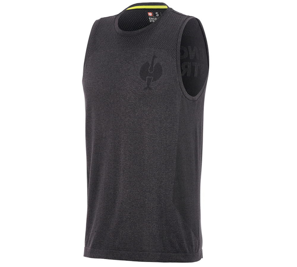 Maglie | Pullover | Camicie: Maglietta atletica seamless e.s.trail + nero melange