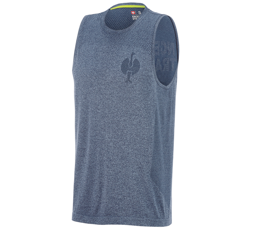 Maglie | Pullover | Camicie: Maglietta atletica seamless e.s.trail + blu profondo melange