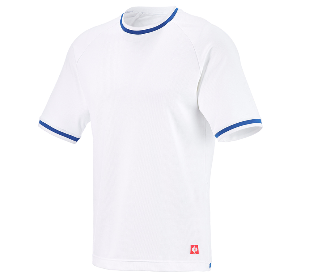 Temi: T-shirt funzionale e.s.ambition + bianco/blu genziana