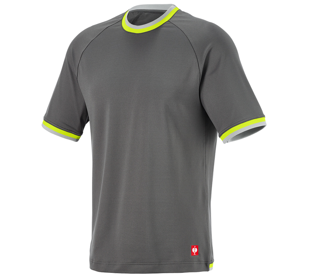 Abbigliamento: T-shirt funzionale e.s.ambition + antracite /giallo fluo