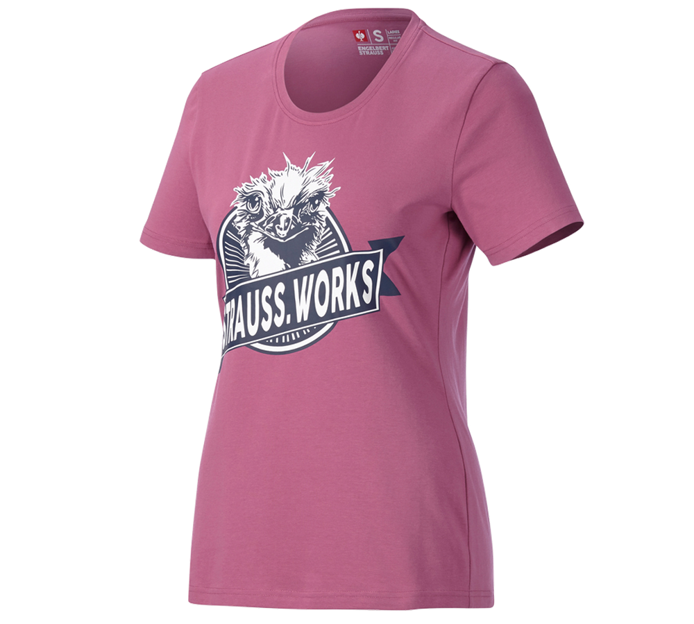 Abbigliamento: e.s. t-shirt strauss works, donna + rosa tara
