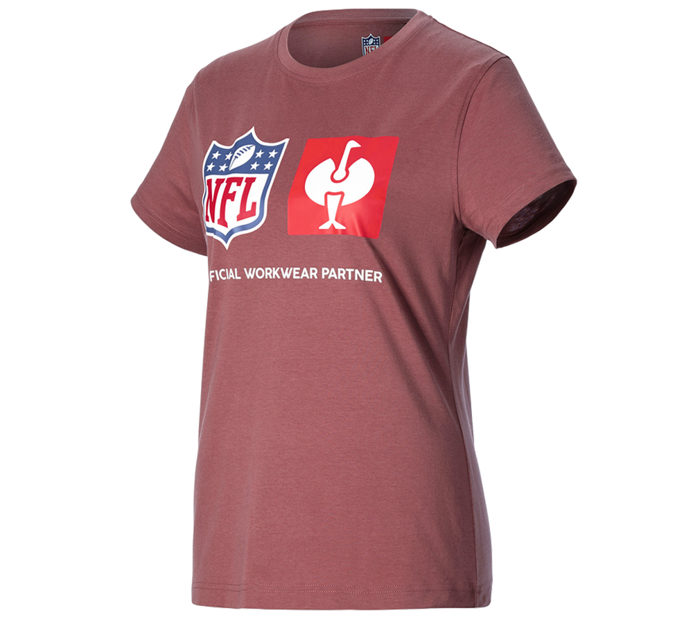 Maglie | Pullover | Bluse: NFL T-Shirt cotton, ladies + rosso ossido