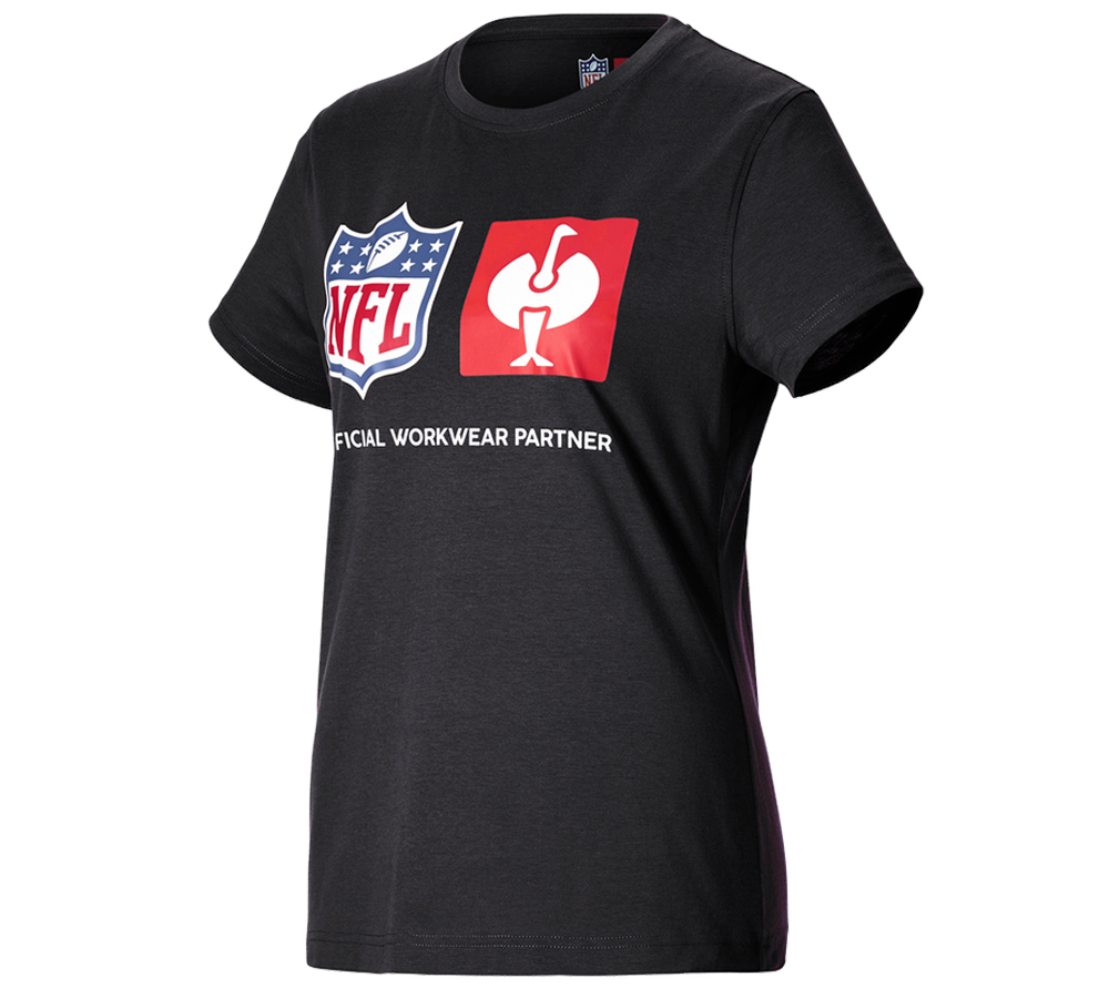 Maglie | Pullover | Bluse: NFL T-Shirt cotton, ladies + nero