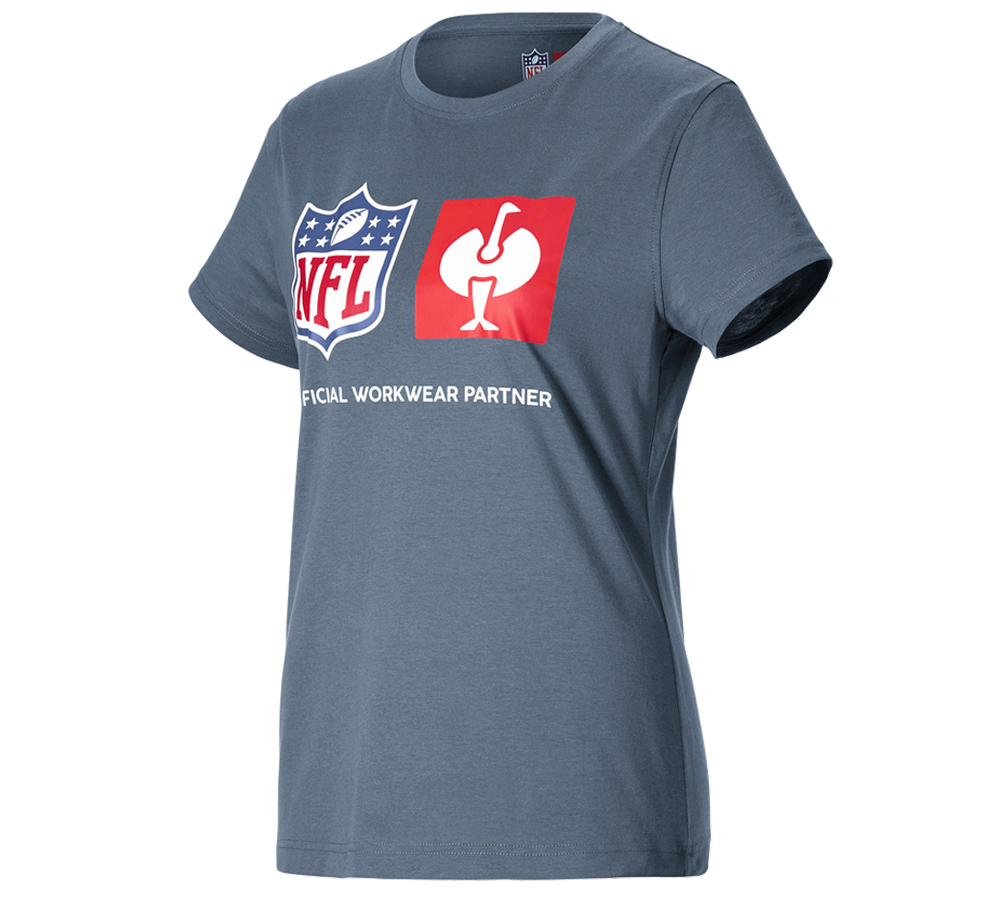 Maglie | Pullover | Bluse: NFL T-Shirt cotton, ladies + blu ossido