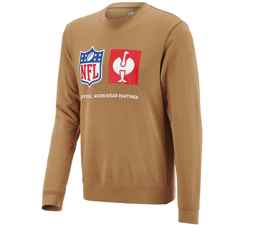 Collaborazioni: NFL Sweatshirt cotton + marrone mandorla