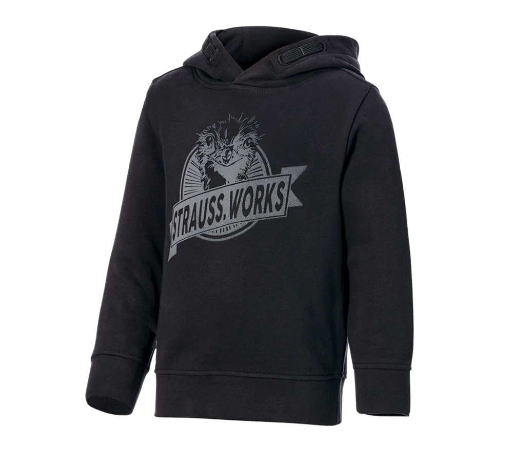 Shirts & Co.: Hoody-Sweatshirt e.s.iconic works, Kinder + schwarz