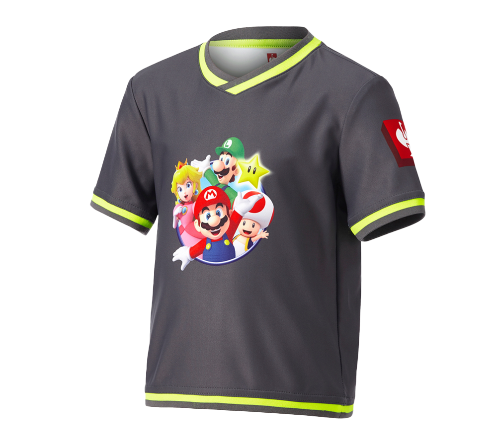 Collaborazioni: Super Mario T-shirt funzionale, bambino + antracite 