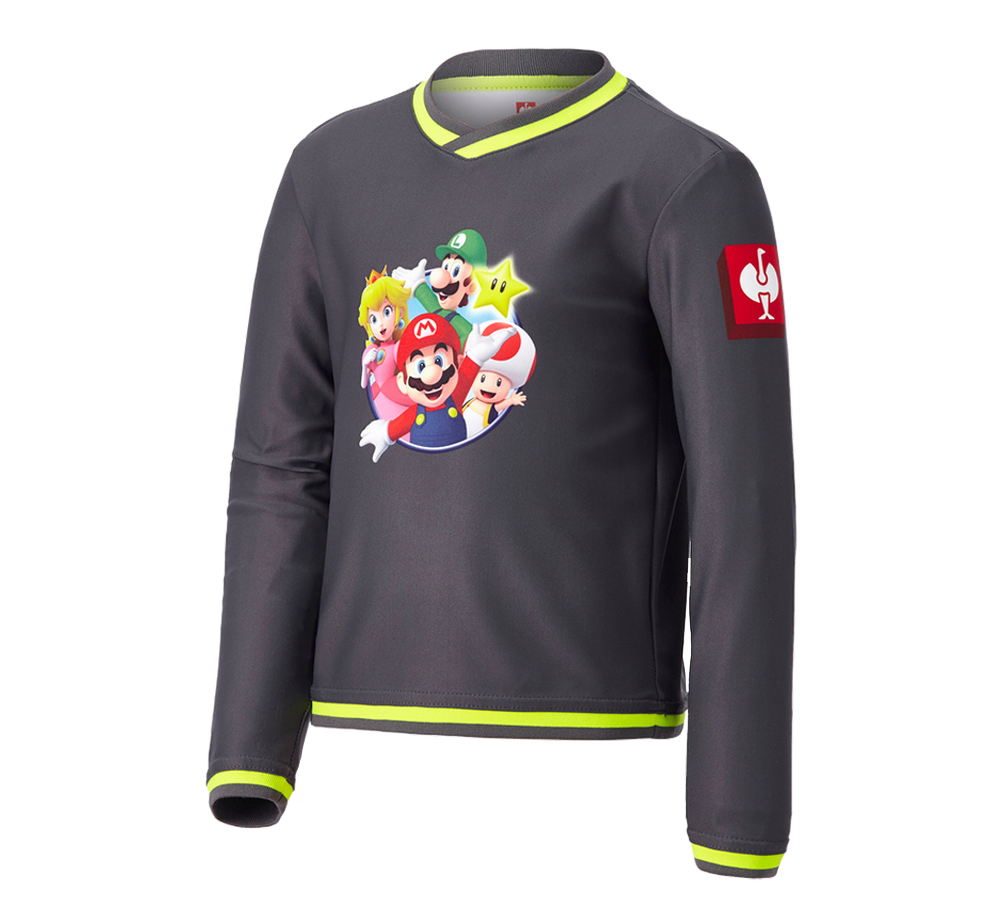 Collaborazioni: Super Mario longsleeve funzionale, bambino + antracite 