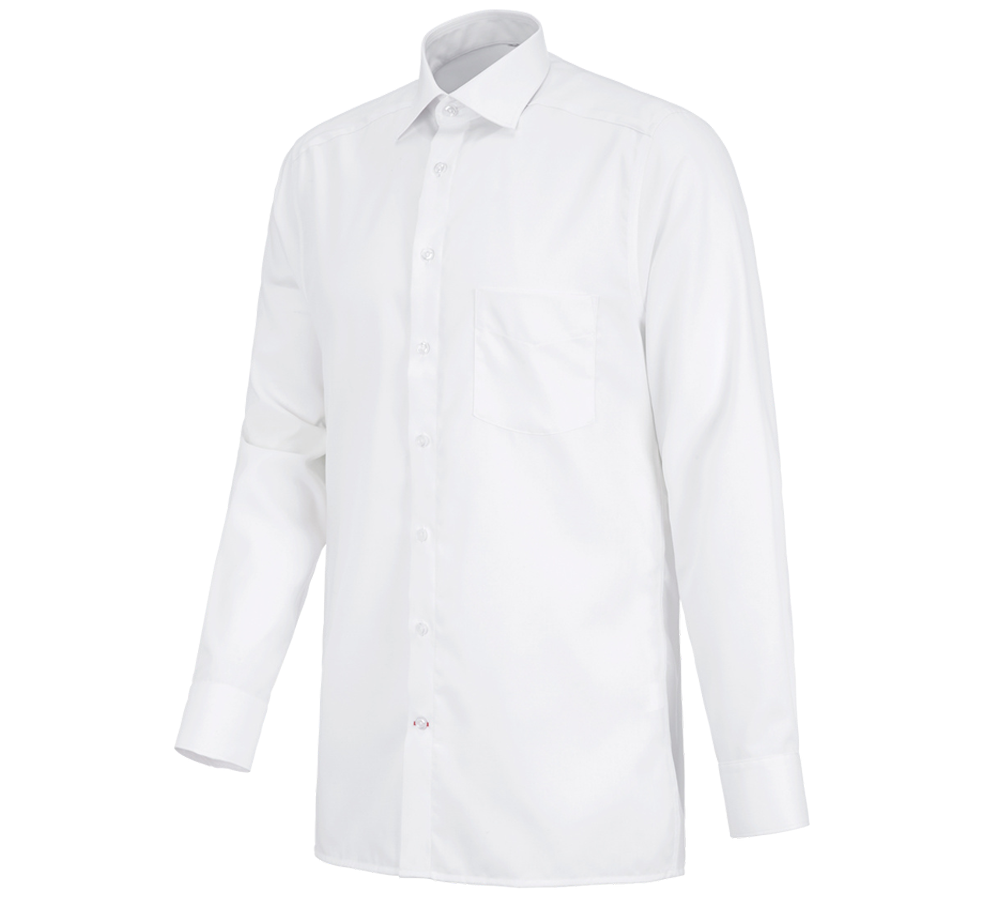 Maglie | Pullover | Camicie: Camicia Business e.s.comfort, a manica lunga + bianco