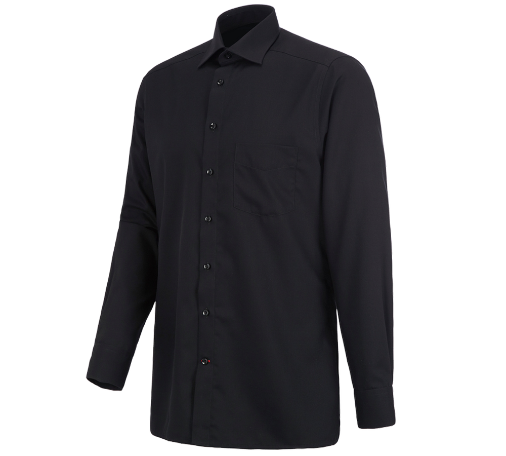 Maglie | Pullover | Camicie: Camicia Business e.s.comfort, a manica lunga + nero